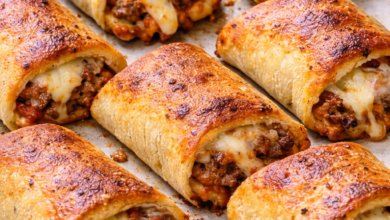 5-Ingredient Beef Pizza Roll-Ups