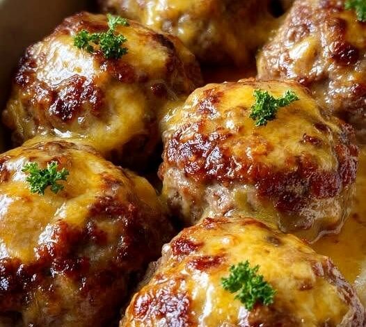 Baked Cheesy Meat Patties