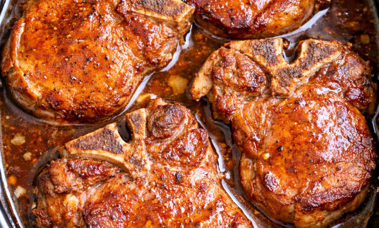 Brown Ale Pork Chops