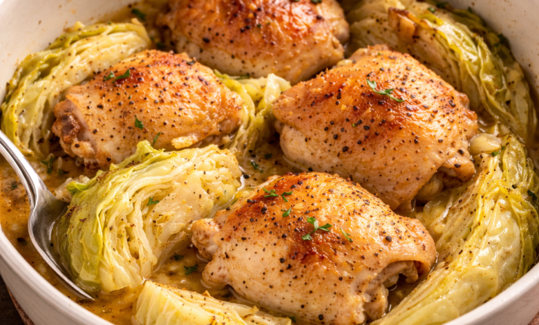 Buttered Cabbage and Chicken