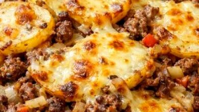 Cheesy Ground Beef and Potato Casserole