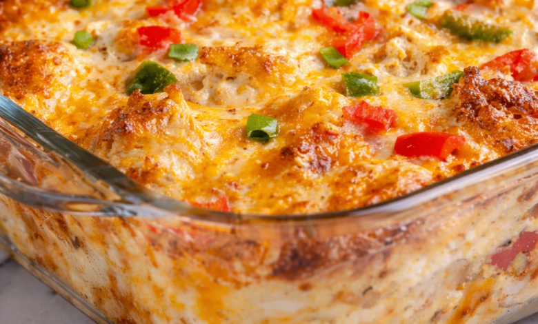 Chicken Taco Cottage Cheese Bake