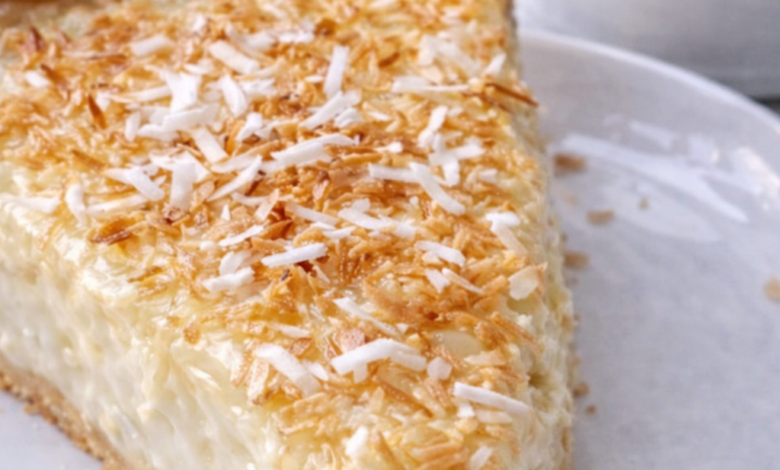 Coconut Magic Custard Pie