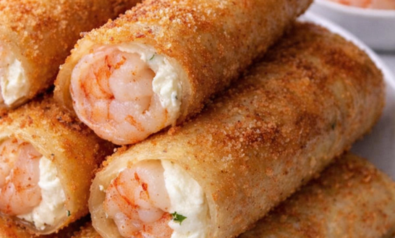 Creamy Shrimp Cheese Rolls