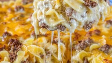 Creamy Sour Cream Beef Noodle Casserole
