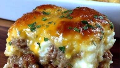 Easy 3-Ingredient Sausage & Cream Cheese Casserole