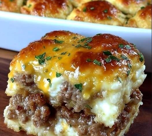 Easy 3-Ingredient Sausage & Cream Cheese Casserole