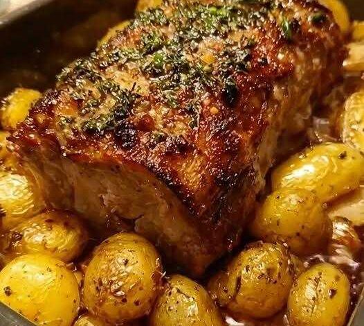 Garlic Herb Roasted Pork Loin