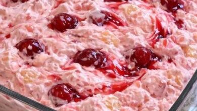 Grandma Jean’s Cherry Fluff Frozen Salad