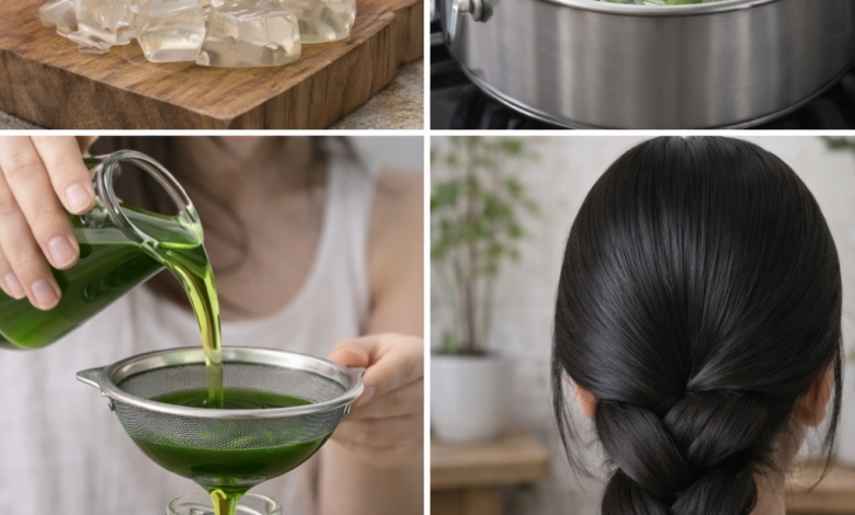 Homemade Aloe Vera Hair Oil