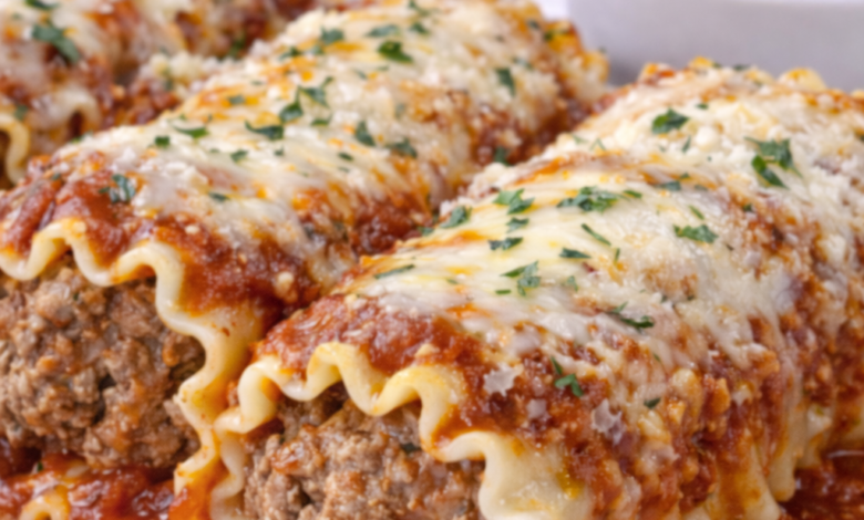 Italian Meatball Lasagna Roll-Ups