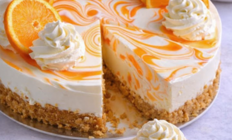 No-Bake Orange Creamsicle Cheesecake