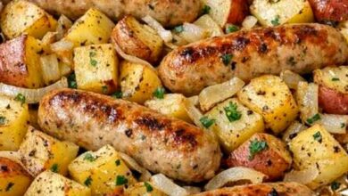 Sheet Pan Italian Chicken Sausages and Potatoes