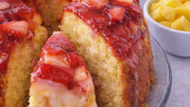 Strawberry Pineapple Pound Cake