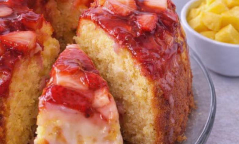 Strawberry Pineapple Pound Cake