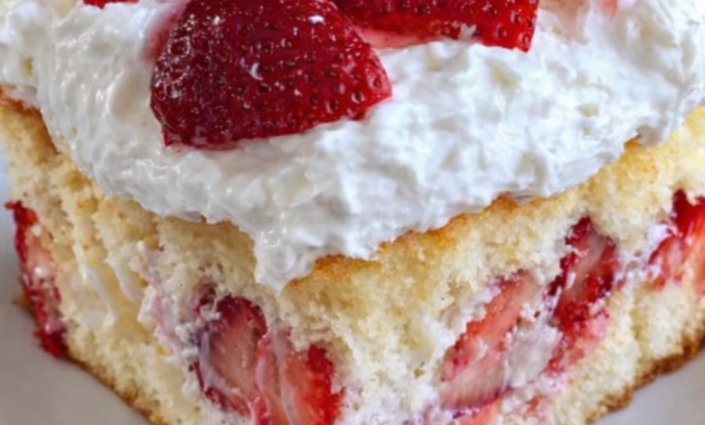 Strawberry Shortcake Poke Cake